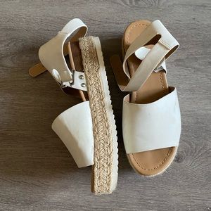 Soda White Espadrille Wedges